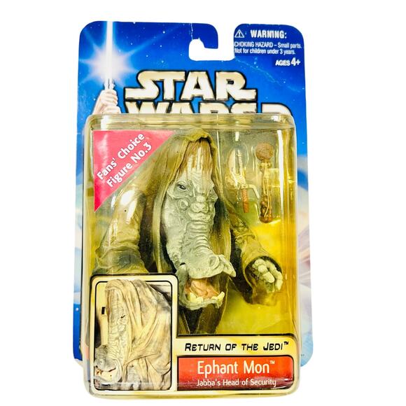 Star Wars Ephant Mon Return of the Jedi Action Figure Hasbro 2002 New Sealed - Picture 1 of 16